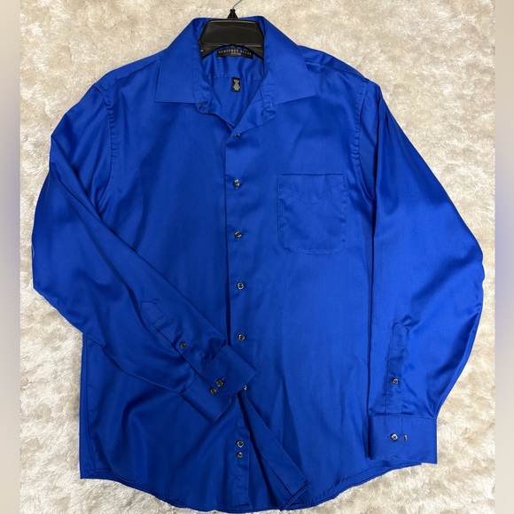 Geoffrey Beene Other - Geoffrey Beene Royal Blue Casual Men’s Fitted Dress Shirt, Size: 16-1/2 Neck